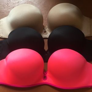 3 VS Miraculous/Bombshell strapless push up bras